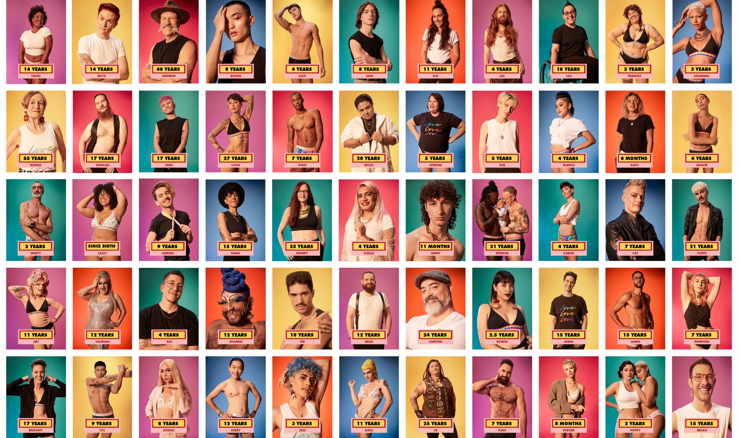 BONDS OUT NOW PRIDE CAMPAIGN EXHIBITION PORTRAITS, photographed by Tracey Lee Hayes